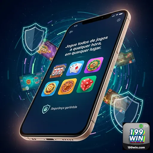 Jogador ativo usando celular com jogos de casino mobile ao fundo